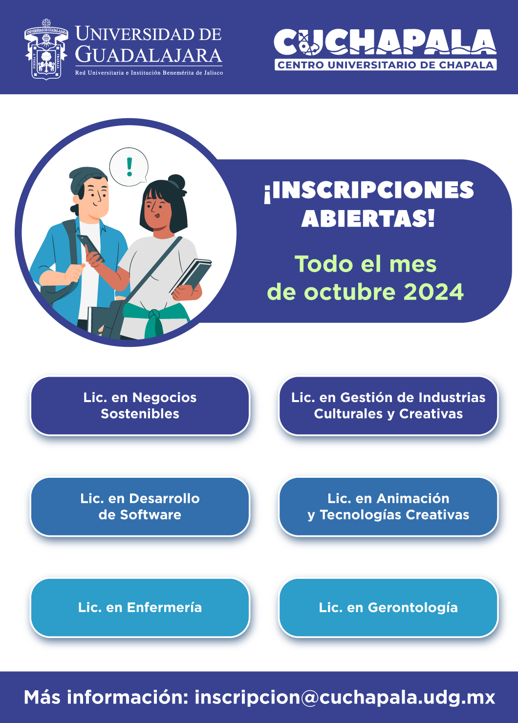 Cartel de inscripciones abiertas